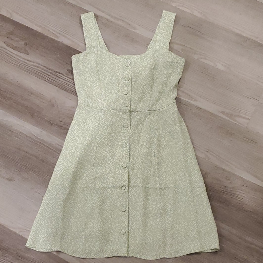 & Other Stories mini dress in pastel green